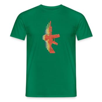 Machine Gun Retro Vintage Color - Men's T-Shirt - kelly green - Front - AI Model Male 178 dark (178cm)