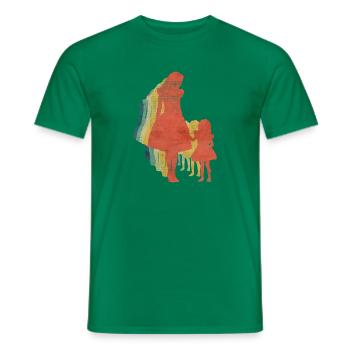 Madre e hija retro color vintage - T-shirt homme - vert - Devant - AI Model Male 178 dark (178cm)