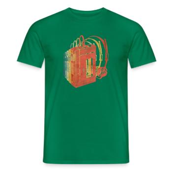 Color vintage retro retro walkman - T-shirt homme - vert - Devant - AI Model Male 178 dark (178cm)