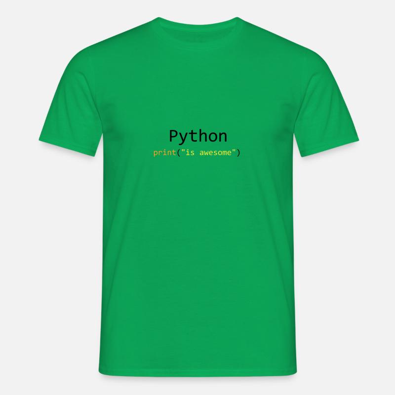 Python is awesome - Men's T-Shirt - kelly green