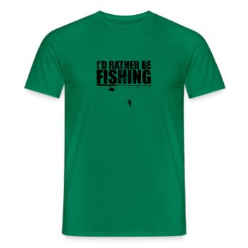Je préfère être un t-shirt de pêche drôle de cadeau pour - T-shirt homme - vert - Devant - AI Model Male 178 dark (178cm)