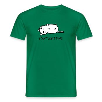 I can't adult today - Men's T-Shirt - kelly green - Front - AI Model Male 178 dark (178cm)