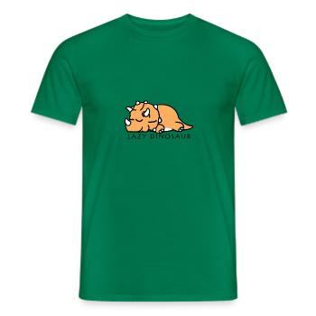 Schlafender Dino Dinosaurier Shirt Geschenk - Männer T-Shirt - Kelly Green - Vorne - AI Model Male 178 dark (178cm)