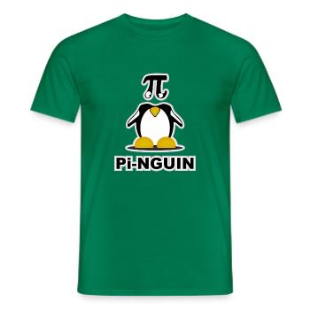 Mathe, Mathematik, Pinguin, Schule, Pi, Lehrer, - Männer T-Shirt - Kelly Green - Vorne - AI Model Male 178 dark (178cm)