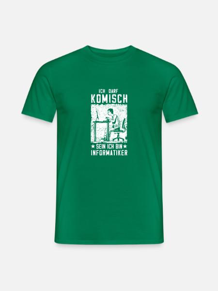 Ich darf komisch sein ich bin Informatiker - Männer T-Shirt - Kelly Green