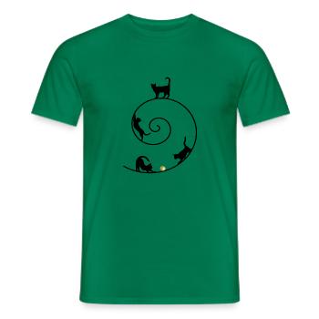 Katze Katzen Kater Kitten Cat - Männer T-Shirt - Kelly Green - Vorne - AI Model Male 178 dark (178cm)