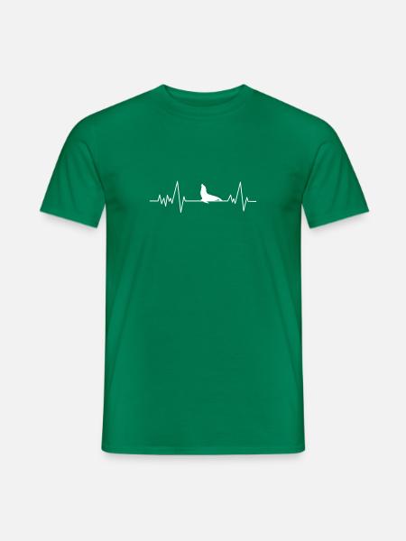 Herzschlag Robbe Puls Tiere EKG Geschenk Mann - Männer T-Shirt - Kelly Green