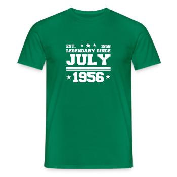 66. Geburtstag Juli Jahrgang 1956 Geschenkidee - Männer T-Shirt - Kelly Green - Vorne - AI Model Male 178 dark (178cm)