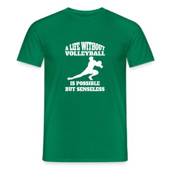 Volleyball Volleyballer Geschenk Beachvolleyball - Männer T-Shirt - Kelly Green - Vorne - AI Model Male 178 dark (178cm)