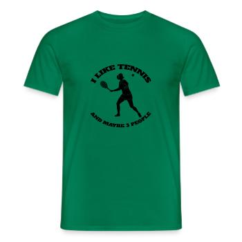 Tennisspieler Tennisverein Tennis Tennisschläger - Männer T-Shirt - Kelly Green - Vorne - AI Model Male 178 dark (178cm)