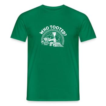 Steam Train Driver Trainspotting - Men's T-Shirt - kelly green - Front - AI Model Male 178 dark (178cm)