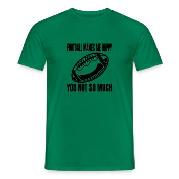 Football American Football Game Entraîneur de football - T-shirt homme - vert - Devant - AI Model Male 178 dark (178cm)