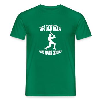 Cricket Slogan Équipe Cricket Cadeau Fan de cricket - T-shirt homme - vert - Devant - AI Model Male 178 dark (178cm)