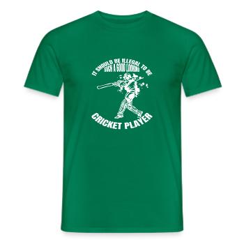 L’équipe de cadeaux de cricket de cricket dit fan de cricket - T-shirt homme - vert - Devant - AI Model Male 178 dark (178cm)