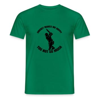 Cricket Slogan Équipe Cricket Cadeau Fan de cricket - T-shirt homme - vert - Devant - AI Model Male 178 dark (178cm)