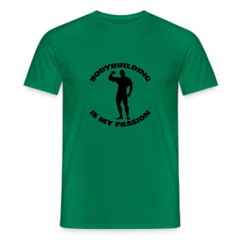 Fitness Athlète Muscle Bodybuilder Entraînement en force - T-shirt homme - vert - Devant - AI Model Male 178 dark (178cm)