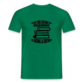 Read Books Readers Book Lovers Gift Book - Men's T-Shirt - kelly green - Front - AI Model Male 178 dark (178cm)