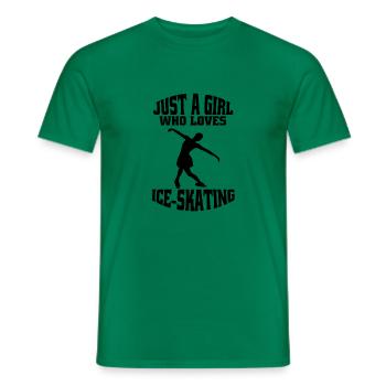 Figure skating ice skating skate figure skating - Men's T-Shirt - kelly green - Front - AI Model Male 178 dark (178cm)
