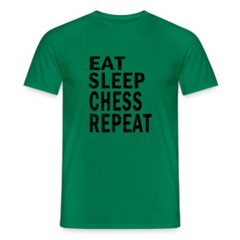 Eat sleep Chess repeat for Chess lovers - Männer T-Shirt - Kelly Green - Vorne - AI Model Male 178 dark (178cm)