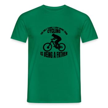 Bike Daddy Cycling Bike Tour Dad Cycling - Men's T-Shirt - kelly green - Front - AI Model Male 178 dark (178cm)