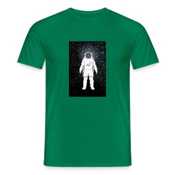 Mann im Weltall - Astronaut - Männer T-Shirt - Kelly Green - Vorne - AI Model Male 178 dark (178cm)