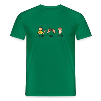 SLP AAC Coffee Lover Logopäde - Männer T-Shirt - Kelly Green - Vorne - AI Model Male 178 dark (178cm)