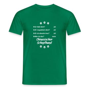Er liebt Dich. Wer ist das? Mein - Schopfhund - Männer T-Shirt - Kelly Green - Vorne - AI Model Male 178 dark (178cm)