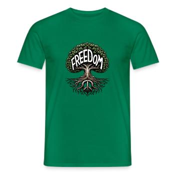 Liberty Tree - Symbol of Peace and Freedom - Men's T-Shirt - kelly green - Front - AI Model Male 178 dark (178cm)