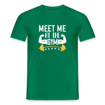 Rencontrez-moi au gymnase - rencontrez-moi au gymnase - T-shirt homme - vert - Devant - AI Model Male 178 dark (178cm)