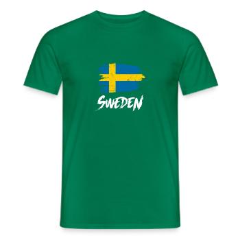 Sweden flag Sweden Swedish flag gift - Men's T-Shirt - kelly green - Front - AI Model Male 178 dark (178cm)