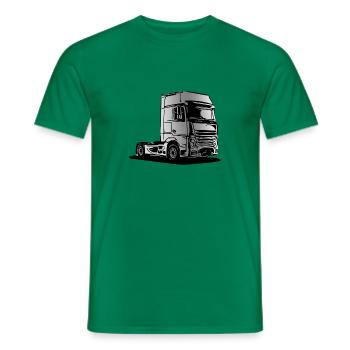 truck - Men's T-Shirt - kelly green - Front - AI Model Male 178 dark (178cm)