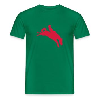rodeo cowboy horse horse5 - Men's T-Shirt - kelly green - Front - AI Model Male 178 dark (178cm)