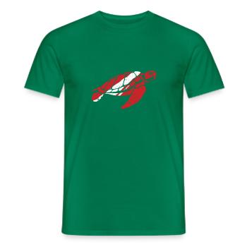 Tortue de plongée drapeau de la mer Plongée Cadeau - T-shirt homme - vert - Devant - AI Model Male 178 dark (178cm)