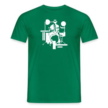Drummer chill - Männer T-Shirt - Kelly Green - Vorne - AI Model Male 178 dark (178cm)