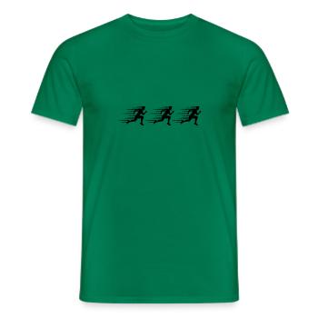 3 freunde team crew geschwindigkeit sport rennen s - Männer T-Shirt - Kelly Green - Vorne - AI Model Male 178 dark (178cm)