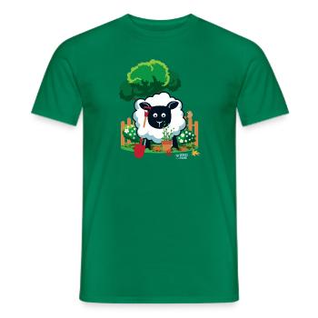 Les brebis aiment le jardinage ? - T-shirt homme - vert - Devant - AI Model Male 178 dark (178cm)