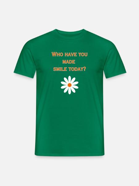 Wen hast du heute zum Lächeln gebracht? (Positivity Design) - Männer T-Shirt - Kelly Green