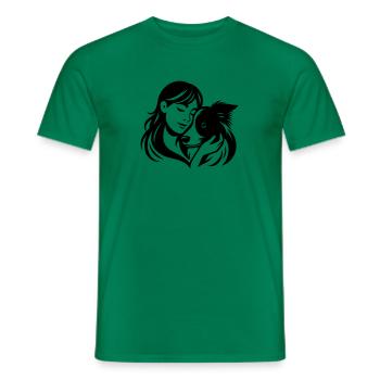 Border Collie Mom - dogmom vector design - Men's T-Shirt - kelly green - Front - AI Model Male 178 dark (178cm)