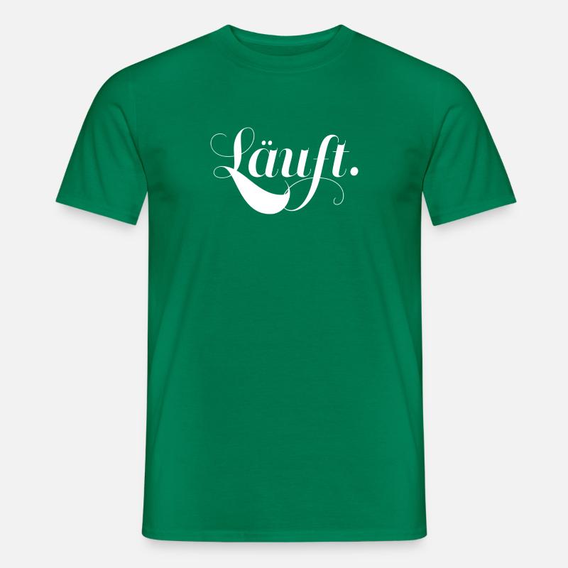 Läuft - hell - Männer T-Shirt - Kelly Green