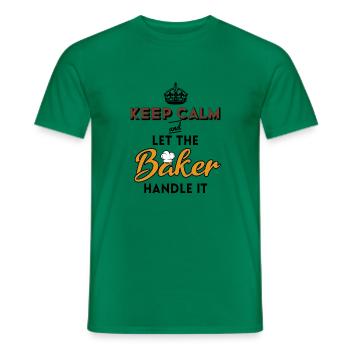 bäcker backstube bäckerin spruch sprüche kneter - Männer T-Shirt - Kelly Green - Vorne - AI Model Male 178 dark (178cm)