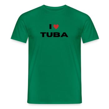 I love TUBA - Männer T-Shirt - Kelly Green - Vorne - AI Model Male 178 dark (178cm)
