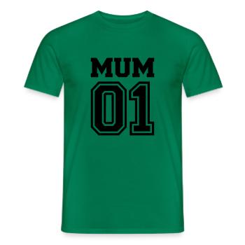 Mum 01 - Men's T-Shirt - kelly green - Front - AI Model Male 178 dark (178cm)