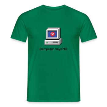 Computer sagt nein - Männer T-Shirt - Kelly Green - Vorne - AI Model Male 178 dark (178cm)