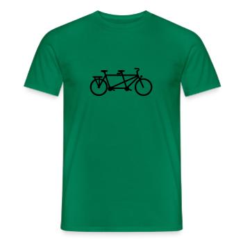 Tandem Fahrrad - Männer T-Shirt - Kelly Green - Vorne - AI Model Male 178 dark (178cm)