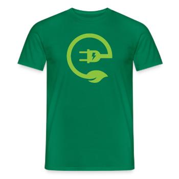 Electric Powered E-Bike - Männer T-Shirt - Kelly Green - Vorne - AI Model Male 178 dark (178cm)