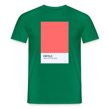 Erfolg entsteht Schritt für Schritt Poster - Männer T-Shirt - Kelly Green - Vorne - AI Model Male 178 dark (178cm)