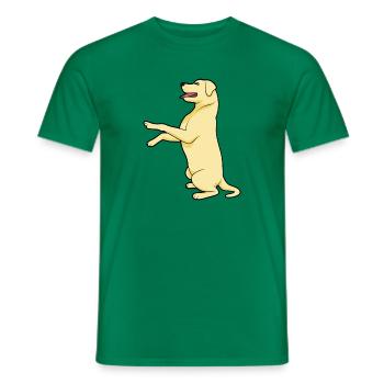 Golden Labrador Dogs & Puppys - Men's T-Shirt - kelly green - Front - AI Model Male 178 dark (178cm)