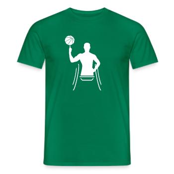Rollstuhlbasketball - Männer T-Shirt - Kelly Green - Vorne - AI Model Male 178 dark (178cm)
