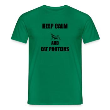 keep calm and eat proteins insect - T-shirt homme - vert - Devant - AI Model Male 178 dark (178cm)