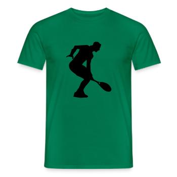 tennis spieler silhouette - Männer T-Shirt - Kelly Green - Vorne - AI Model Male 178 dark (178cm)